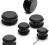 Czarne  Plugi plug z akrylu akrylowy tunel   16mm