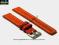pasek do zegarka 20 mm DILOY 362.20.3 brązowy rudy