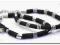 BRANSOLETA męska HURT 12 szt 2 wzory czarny  #1