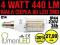 E14 80 SMD LED ŻARÓWKA CIEPŁA 4W 440lm GW24 60 HIT