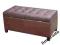 35C DUŻA PUFA SKRZYNIA NA POŚCIEL SKÓRA EKO BRĄZ.