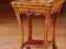 Kwietnik drewniany marmurowy blat stolik rzeźbiony
