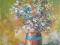 Obraz ręcznie malowany akrylami na płótnie KWIATY