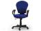 Obrotowy fotel biurowy FABIAN niebieski bawełna