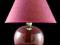 LAMPKA LAMPA NOCNA PORCELANOWA FIOLETOWA FIOLET