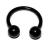 Podkowa do ciała 1.2/8/3mm piercing BLACK PVD