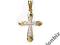KRZYŻYK ZŁOTY Z CYRKONIAMI.