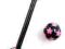 Kolczyk do języka BLACK AND PINK 16mm gwiazdki