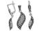 Komplet Swarovski z Markazytem -fz194-