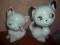 Dwa porcelanowe kotki