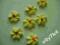 Kwiatki cukrowe gwiazdki 5szt - żółte