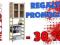 komplet mebli R-13+Z-09 LAKIER regały,witryna 63cm