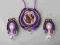 Komplet wisiorek+kolczyki soutache/sutasz handmade