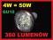 GU10 lub MR16 HIGH POWER LED 4x1W 360 LM JAK 50W