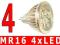 ŻARÓWKA MR16 LED 4W 12V ŻARÓWKI DIODOWE CIEPŁA FV