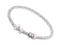 SREBRNA BRANSOLETKA Z ZAWIESZKAMI - KRYSZTAŁKI