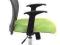 Fotel biurowy czarno zielony oparcie siatka