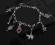 Srebro Bransoletka +8 CHARMS Swarovski WALENTYNKI