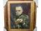 OBRAZ PORTRET PIŁSUDSKI 31x25 +RAMA malowany ręczn