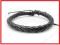 SUPER BRANSOLETKA GRUBY PLECIONY CZARNY RZEMIEŃ