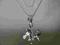 Srebrny konik morski+łańcuszek 100% srebro 925