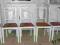 Krzesła prowansalskie 6 szt. shabby chic białe