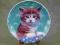 ***dekoracyjny talerzyk***w lustrze kotek***