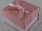 OZDOBNE PUDEŁKO NA KOLCZYKI, WISIOREK RÓŻOWE
