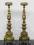 DWA DUŻE ŚWIECZNIKI Z MOSIĄDZU