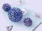 KOMPLET Z FIOŁKOWYMI KAMIENIE SWAROVSKI NA PREZENT