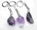 Brelok do kluczy Ametyst naturalny szlifowany