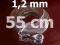WYPRZEDAŻ ŁAŃCUSZEK ŻMIJKA 1,2 MM 55 CM-CENA 4