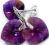 SWAROVSKI komplet AMETHYST CERTYFIKAT PROMOCJA