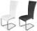 Krzesło metalowe chrom białe czarne bujane H-224