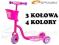 HULAJNOGA TRÓJKOŁOWA SPOKEY KAUCZUK, 4 KOLORY !!