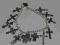 BRANSOLETKA Z 13 KRZYŻYKAMI SREBRO 925