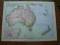 AUSTRALIA NOWA ZELANDIA piękna stylowa mapa 1893