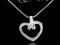 Naszyjnik serce SWAROVSKI CYRKONIE srebrny HIT !!!