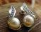 MAESTRO srebrne kolczyki perła kryształy SREBRO925
