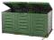 Z37 SKRZYNIA OGRODOWA KUFER NA ROLKACH 380L ZIEL.