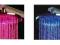 Deszczownica LED 3 kolory Mosiądz + Ramię 2 model