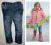 CHEROKEE spodnie JEANS rurki GROSZKI 92