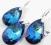 SWAROVSKI MIGDAŁ Kolczyki + Wisiorek + Łańcuszek