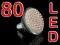 ŻARÓWKA MR16 80 LED 12V CIEPŁA ŻARÓWKI 60 48 24 21