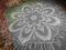 Przedwojenny kołkowy  obrus - lilia