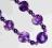 NASZYJNIK PERŁOWY, PERŁY, KORALE PERŁOWE FIOLETOWE