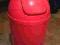KOSZ NA ŚMIECI uchylny CZERWONY 7 L