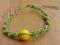 BRANSOLETA  - ZIELONY  SZNUREK + KULKA