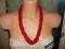 KORAL CZERWONY NASZYJNIK 70 cm. KOLIA KORALE