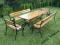 Meble ogrodowe wiedeńskie stół+4ławki nogi żeliwne